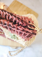 Sac de soirée, mariage au crochet, multicolore, pièce unique - Modèle Eostre - Sacs au crochet - Irilena