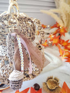 Sac seau au crochet ajouré marron et doré – modèle Nantosuelta - Sacs au crochet - Irilena